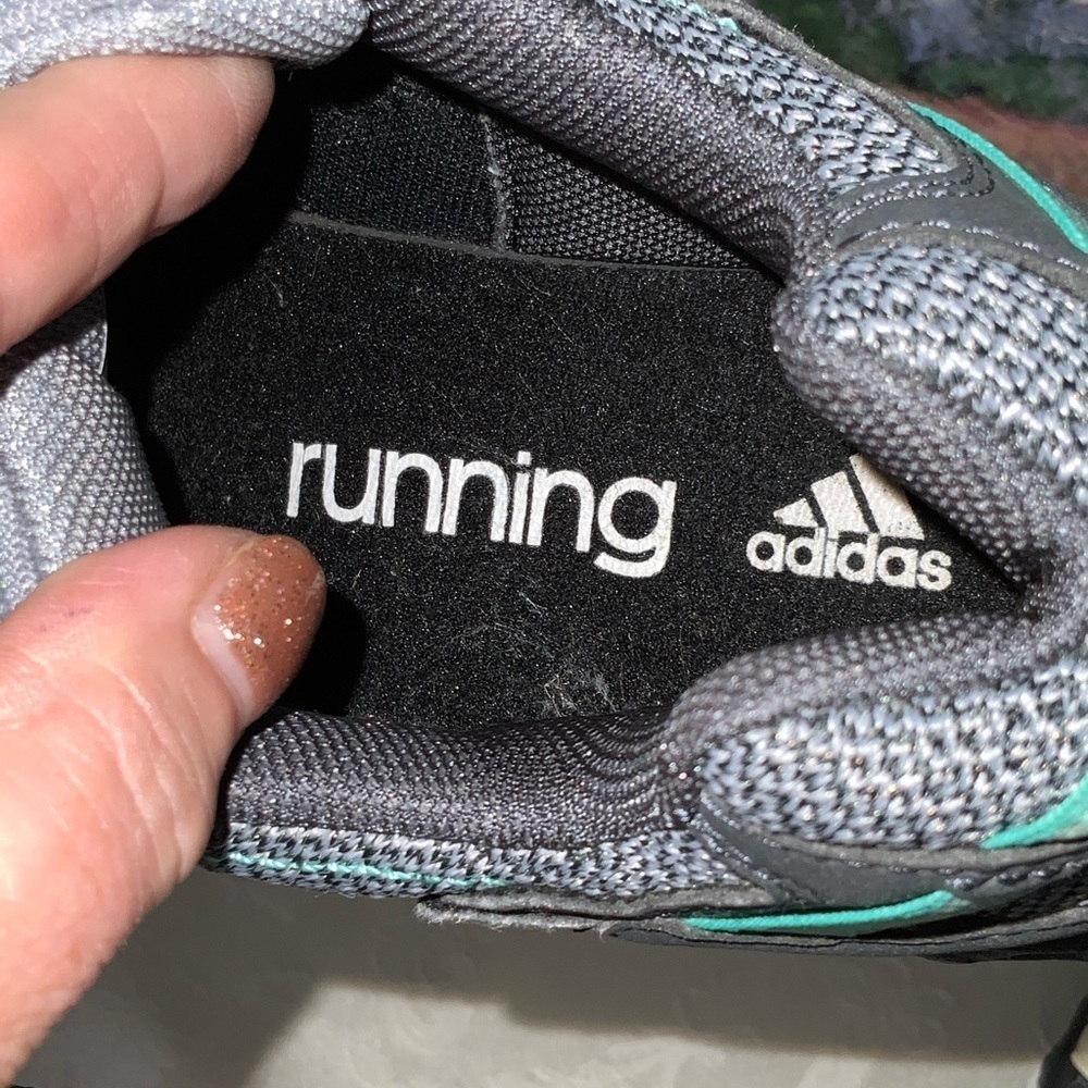 NEW Adidas PYV 702001 Green & Gray Mesh Lace Up Reflectors Running Shoes 6.5 - Picture 14 of 15